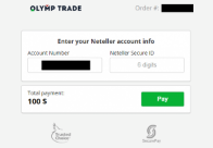 Olymp Trade payment confirmation